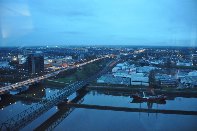 Blick aus dem 21. Stock des Weser-Towers